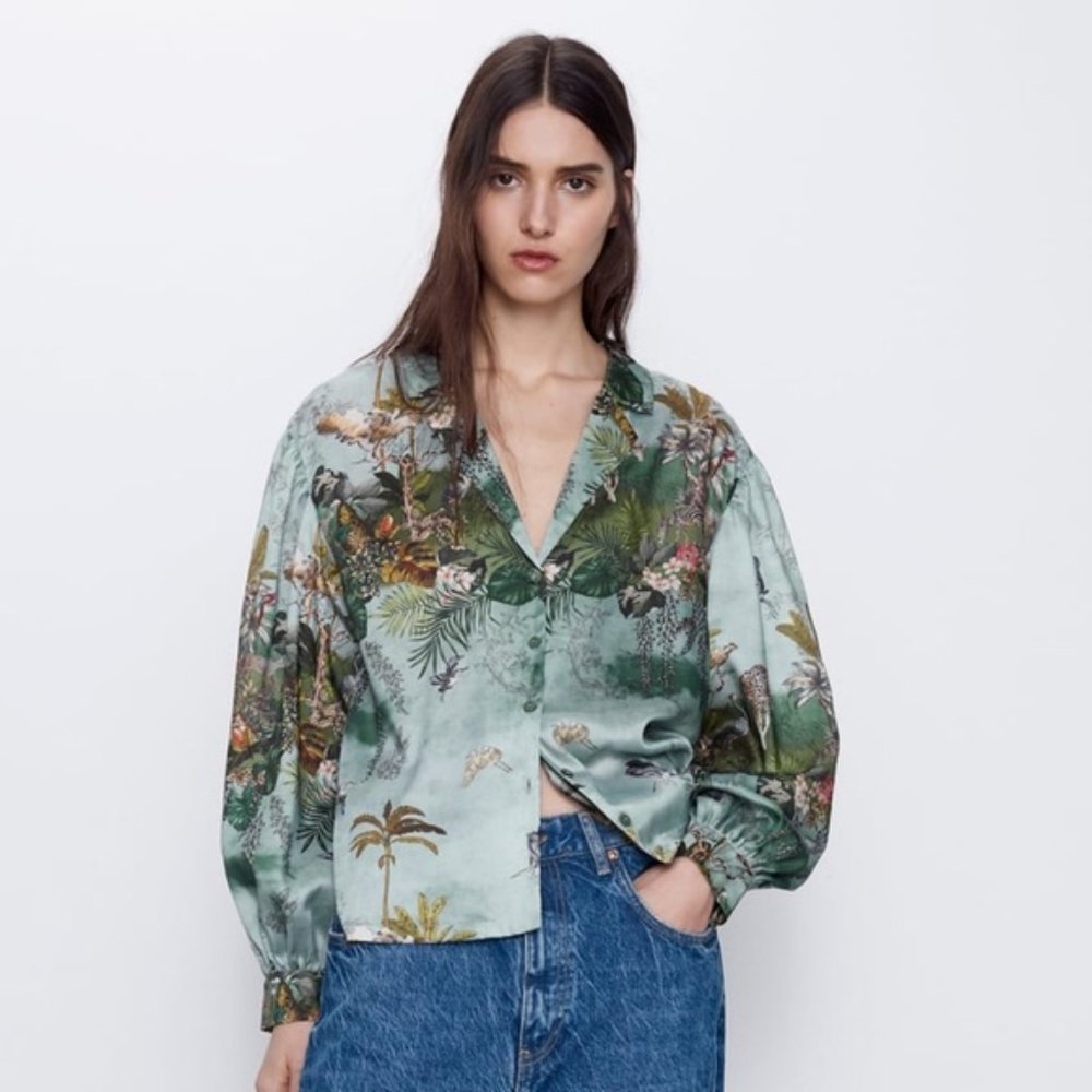 ISO!!!! Zara Jungle Print Shirt